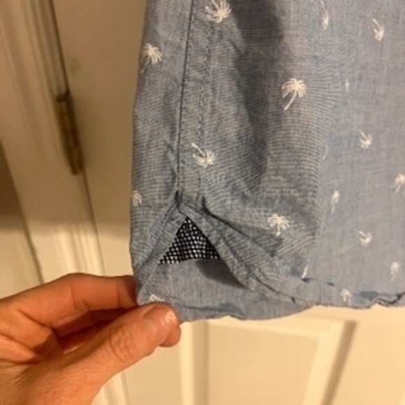 Cactus‎ Man Ricky Singh Palm Tree Print Short Sleeve Button Up Shirt L - Picture 5 of 10